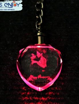 PERSONALISED HEART CRYSTAL KEY CHAIN